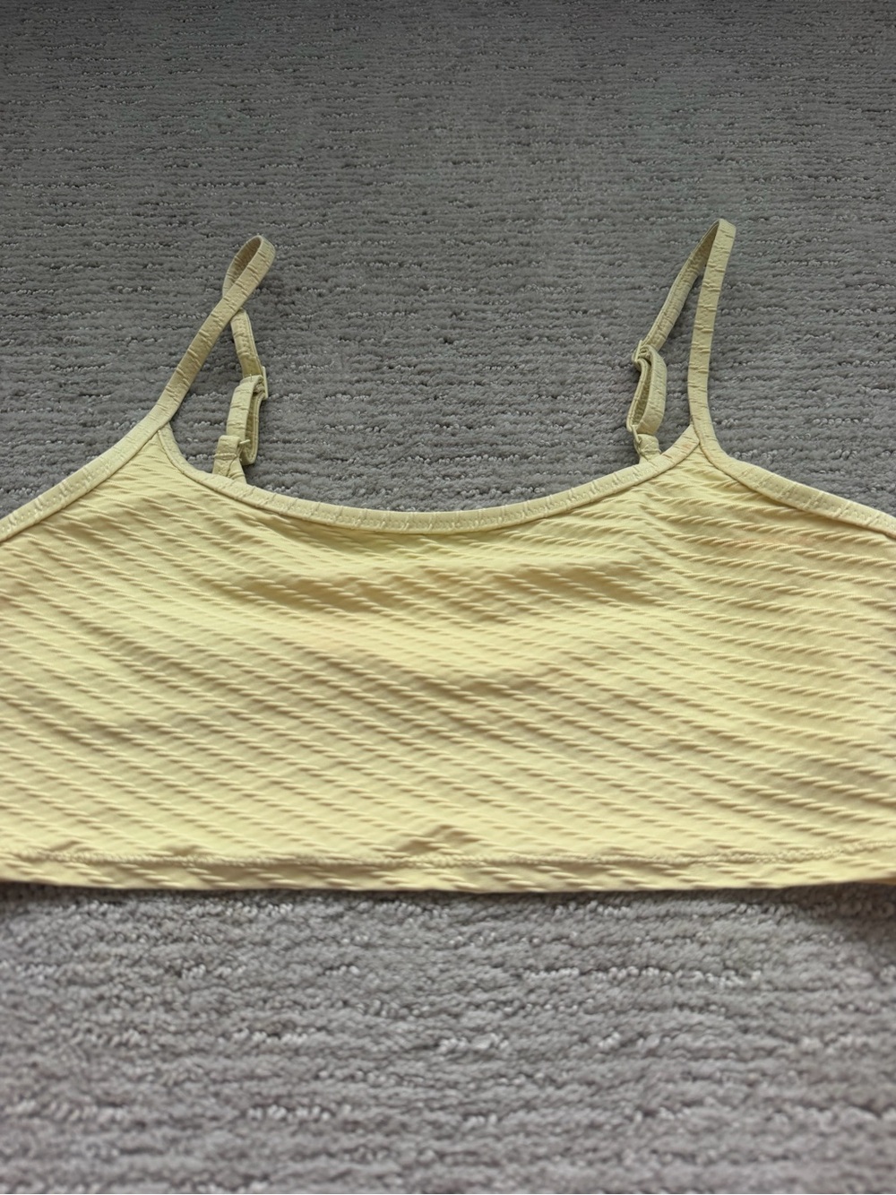 Yellow Ribbed Bikini Top - Picture 2 of 5